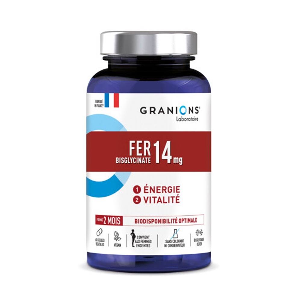 Fier bisglicinat, 60 capsule vegetale, Granions