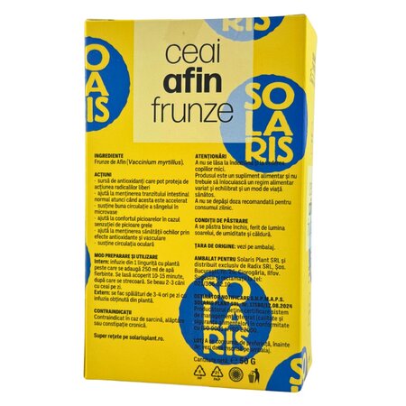 Ceai din frunze de afin Therapy, 50 grame, Solaris 690605