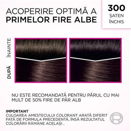 Vopsea de par fara amoniac Casting Creme Gloss 300 Saten Inchis, 180 ml, Loreal 692420