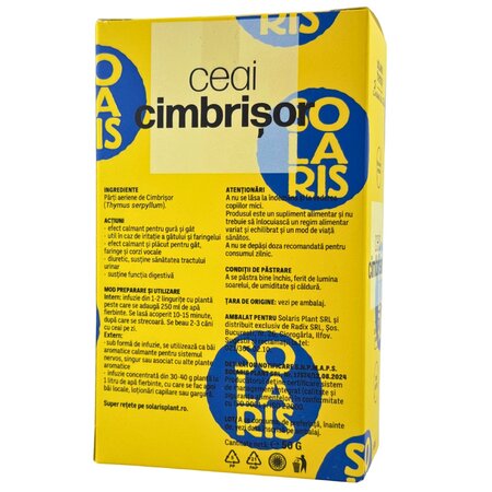 Ceai de cimbrisor, 50 grame, Solaris 690631
