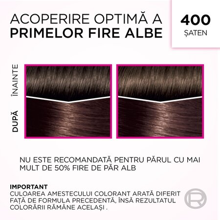 Vopsea de par fara amoniac Casting Creme Gloss 400 Saten, 180 ml, Loreal 692463