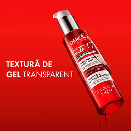 Tratament ultra-reparator cu peptide Pro-Colagen si acid citric Dercos Collagen 17 Filler, 150 ml, Vichy 690673