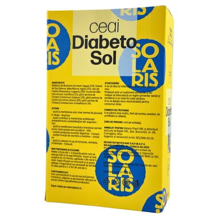 Ceai Diabetosol Therapy, 50 grame, Solaris 690725