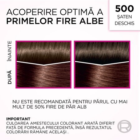 Vopsea de par fara amoniac Casting Creme Gloss 500 Saten Deschis, 180 ml, Loreal 692496