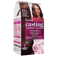 Vopsea de par fara amoniac Casting Creme Gloss 554 Spicy Chocolate, 180 ml, Loreal
