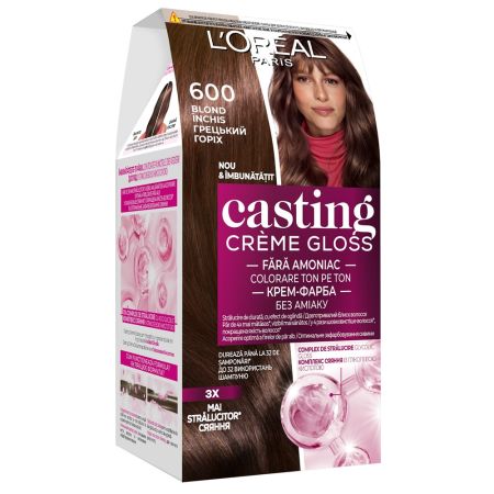Vopsea de par fara amoniac Casting Creme Gloss 600 Blond Inchis, 1 bucata, L'Oreal Paris