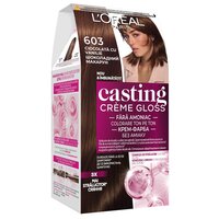 Vopsea de par fara amoniac Casting Creme Gloss 603 Ciocolata cu Vanilie, 180 ml, Loreal