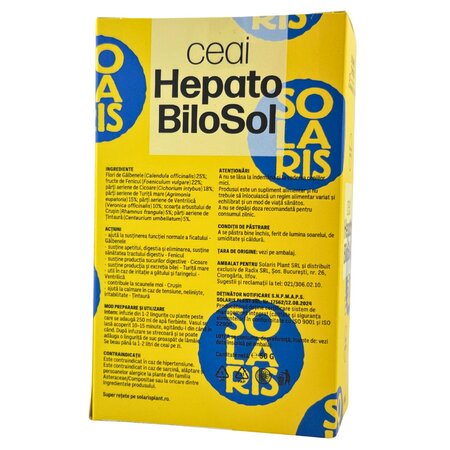 Ceai Hepatobilosol Therapy, 50 grame, Solaris 690827