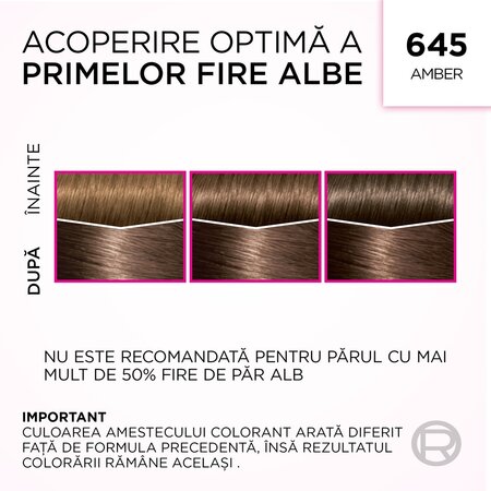 Vopsea de par fara amoniac Casting Creme Gloss 645 Chihlimbar, 180 ml, Loreal 692568
