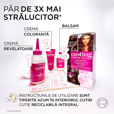 Vopsea de par fara amoniac Casting Creme Gloss 1021 Blond Deschis Perla, 180 ml, Loreal 692605