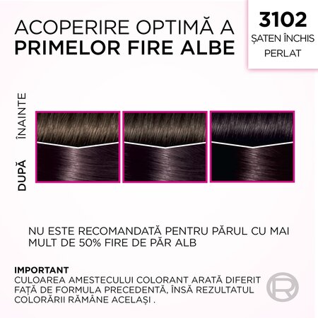 Vopsea de par fara amoniac Casting Creme Gloss 3102 Saten Inchis Polar, 180 ml, Loreal 692618