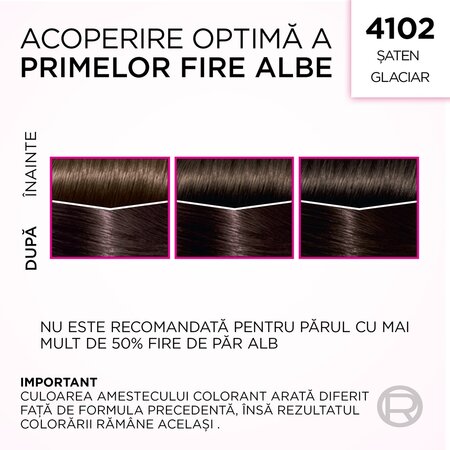 Vopsea de par fara amoniac Casting Creme Gloss 4102 Saten Glaciar, 180 ml, Loreal 692628