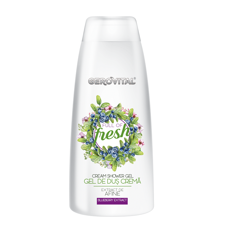 Gel de dus crema cu extract de afine Full of Fresh, 250 ml, Gerovital