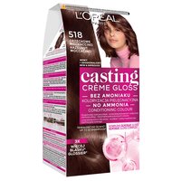 Vopsea de par fara amoniac Casting Creme Gloss 518 Hazelnut Moccaccino, 180 ml, Loreal