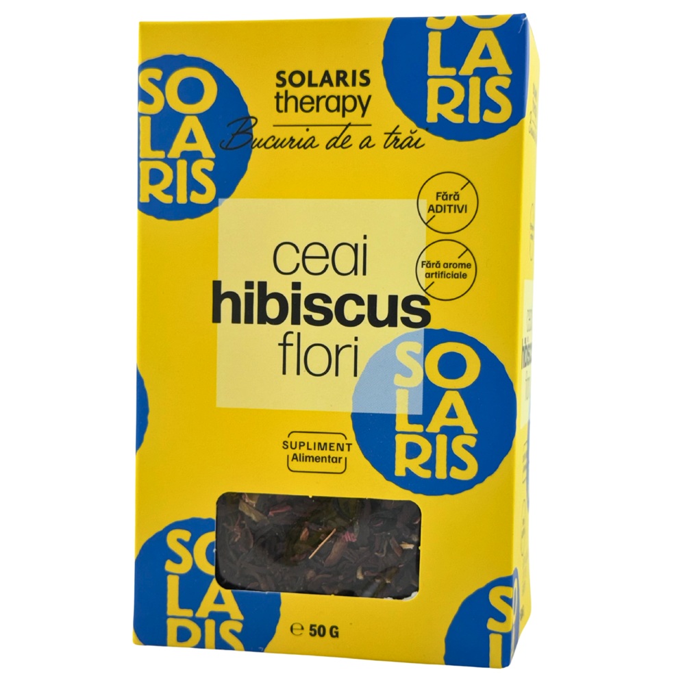 Ceai de hibiscus flori, 50 grame, Solaris