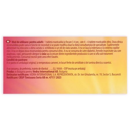 Tablete masticabile cu aroma de zmeura Therasal Oral, 12 tablete, Vedra 713137