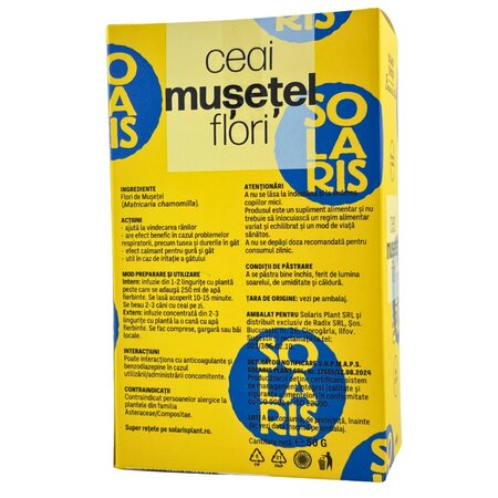 Ceai de flori de musetel, 50 grame, Solaris 691043