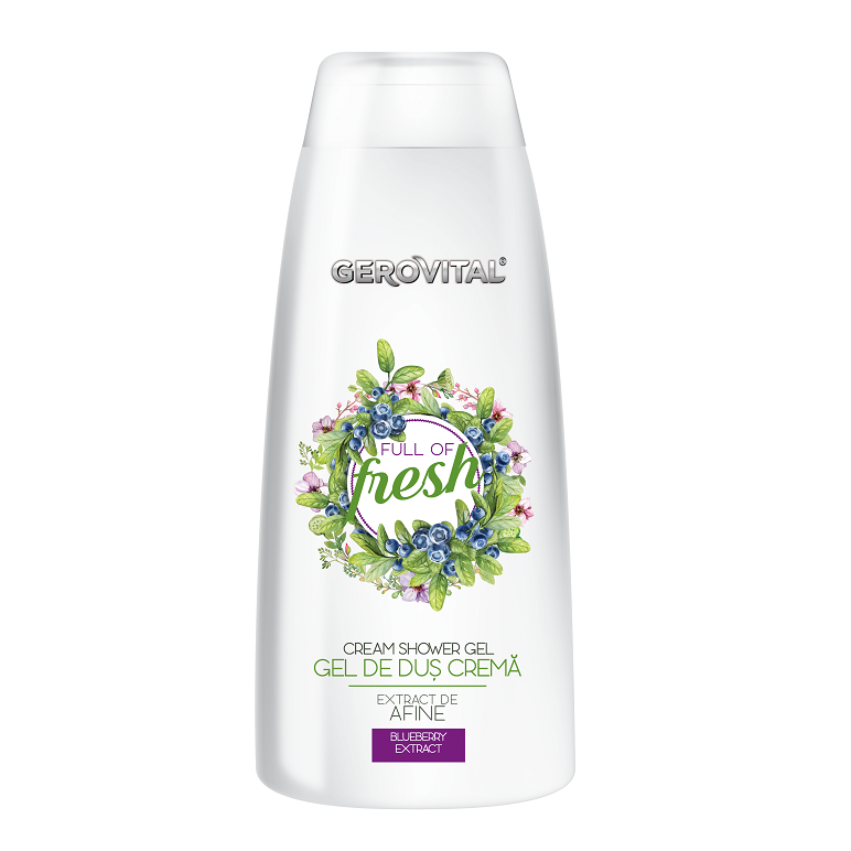 Gel de dus crema cu extract de afine Full of Fresh, 400 ml, Gerovital