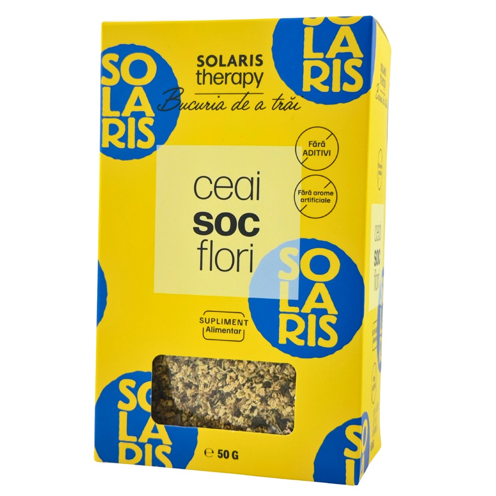Ceai de soc flori, 50 grame, Solaris