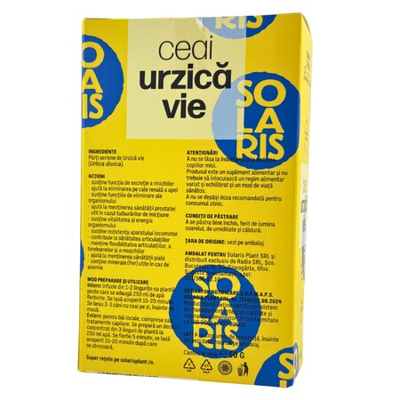 Ceai de urzica vie Therapy, 50 grame, Solaris 691126