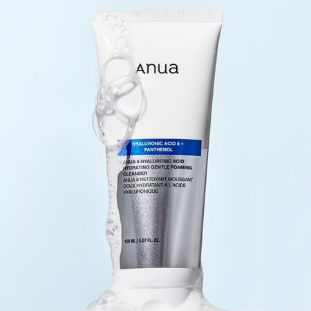 Spuma de curatare cu 8 tipuri de acid hialuronic Hydrating Gentle Foaming Cleanser, 150 ml, Anua 691211