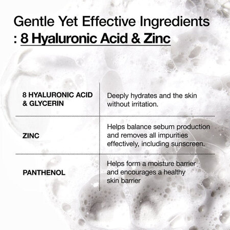 Spuma de curatare cu 8 tipuri de acid hialuronic Hydrating Gentle Foaming Cleanser, 150 ml, Anua 691210