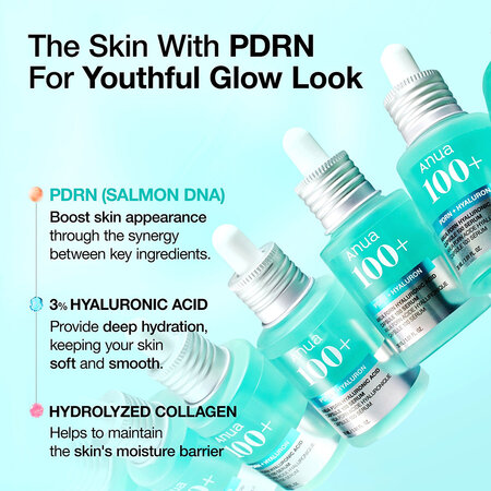 Ser concentrat cu PDRN si acid hialuronic 100+ Face Serum, 30 ml, Anua 691227