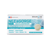 Comprimate mentolate pentru gat si nas Nez Gorge, 24 comprimate, Granions