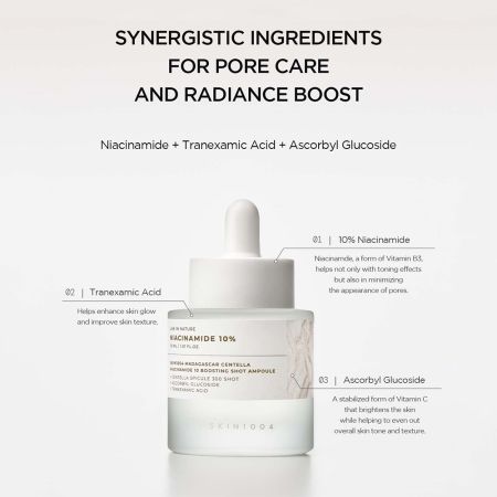 Ser de fata cu 10% niacinamida si centella Boosting Shot Ampoule, 30 ml, Skin1004 691274