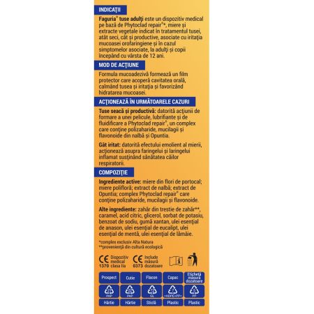 Sirop de tuse pentru adulti Faguria, 150 ml, Antibiotica SA 691384