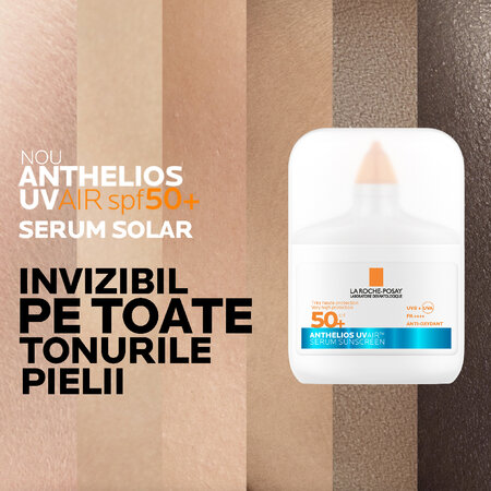 Serum de fata cu protectie solara SPF 50+ Anthelios UVAir, 50 ml, La Roche-Posay 695657
