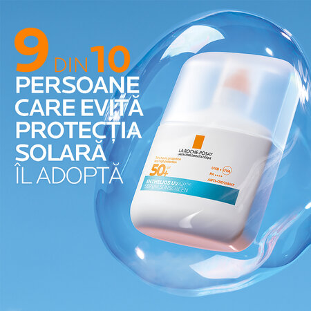 Serum de fata cu protectie solara SPF 50+ Anthelios UVAir, 50 ml, La Roche-Posay 695639