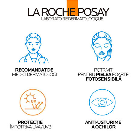 Serum de fata cu protectie solara SPF 50+ Anthelios UVAir, 50 ml, La Roche-Posay 695658
