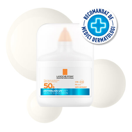 Serum de fata cu protectie solara SPF 50+ Anthelios UVAir, 50 ml, La Roche-Posay 695636