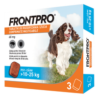 Tratament pentru caini impotriva puricilor si capuselor, 68 mg afoxolan, 3 comprimate masticabile, Frontpro