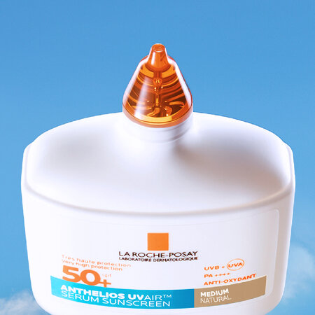 Serum de fata cu protectie solara SPF 50+ Nuanta Medium Natural Anthelios UVAir, 50 ml, La Roche-Posay 691499