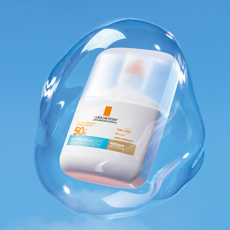 Serum de fata cu protectie solara SPF 50+ Nuanta Medium Natural Anthelios UVAir, 50 ml, La Roche-Posay 691511