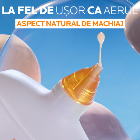 Serum de fata cu protectie solara SPF 50+ Nuanta Medium Natural Anthelios UVAir, 50 ml, La Roche-Posay 691509