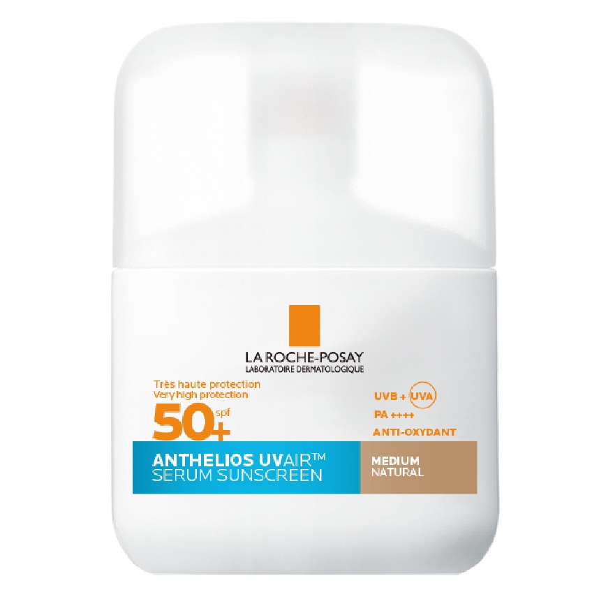 Serum de fata cu protectie solara SPF 50+ Nuanta Medium Natural Anthelios UVAir, 50 ml, La Roche-Posay