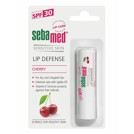 Balsam pentru buze cu SPF 30 Cherry Sensitive Skin, 4.8 g, Sebamed
