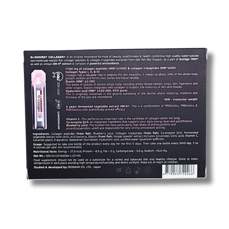 Fiole cu colagen Anti Age Colagen cu OM-X, 10 bucati, Dr. Ohhira 691693