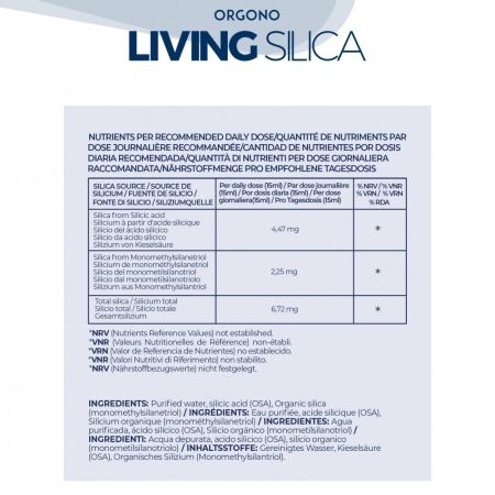 Colagen pentru piele, par si unghii Living Silica Collagen Booster, 1000 ml, Silicium Laboratories 691702