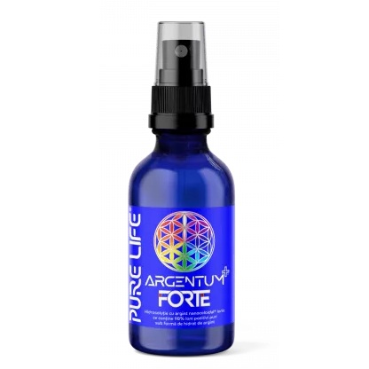 Hidrosolutie cu argint ionic Argentum+ Forte, 60 ml, Pure Life