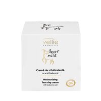 Crema hidratanta de zi cu acid hialuronic Goat Milk, 50 ml, Vellie