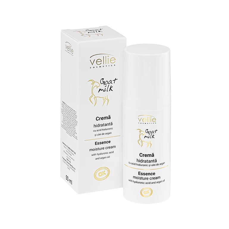 Crema hidratanta cu esenta din lapte de capra, 50 ml, Vellie