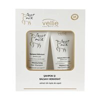 Set Sampon hidratant pentru par deteriorat 250 ml + Balsam de par hidratant 200 ml Goat Milk, Vellie