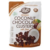 Gustare crocanta organica din nuca de cocos cu ciocolata, 140 g, Pat's
