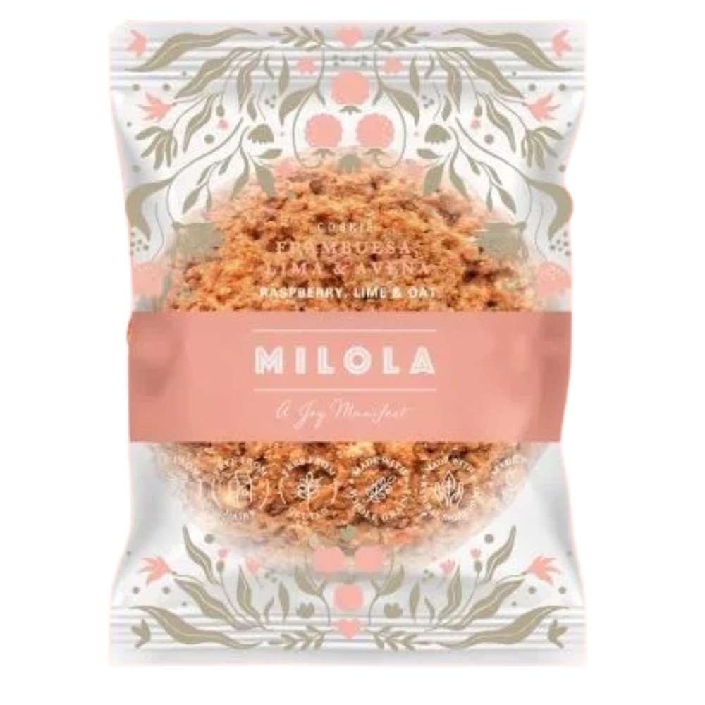 Biscuit cu ovaz, zmeura si lime fara grluten, 50 grame, Milola