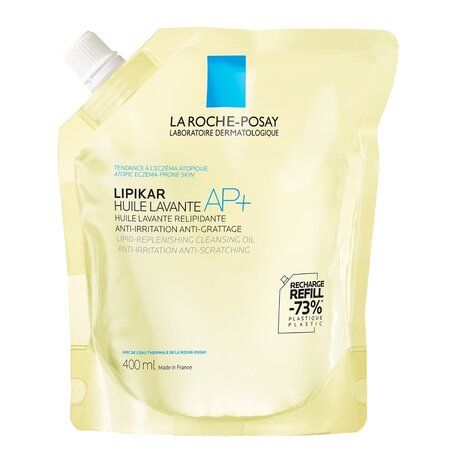 Pachet Ulei de spalare hidratant pentru piele uscata sau cu tendinta atopica Lipikar AP+, 400 ml + Rezerva, 400 ml, La Roche-Posay 693063