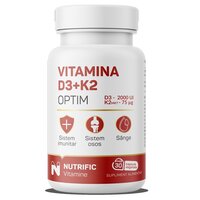 Vitamina D3 2000 UI + K2 75 MCG Optim, 30 capsule vegetale, Nutrific